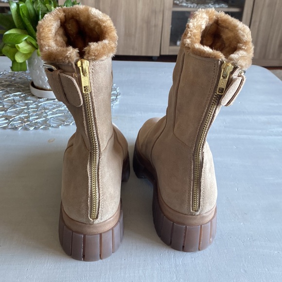 New free people fable faux fur sand suede boots size 38 (US 8) - Picture 9 of 13